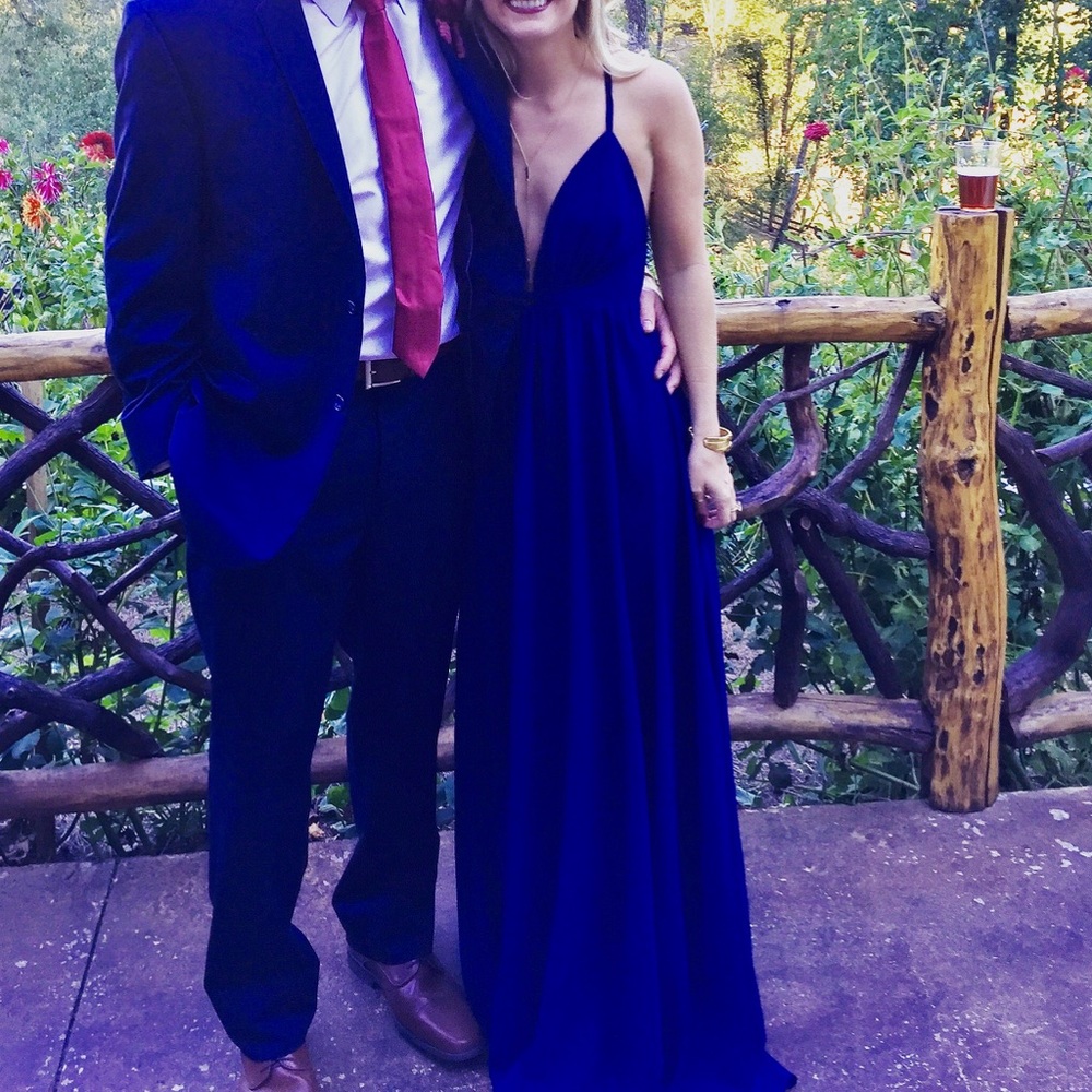 Navy blue maxi dress